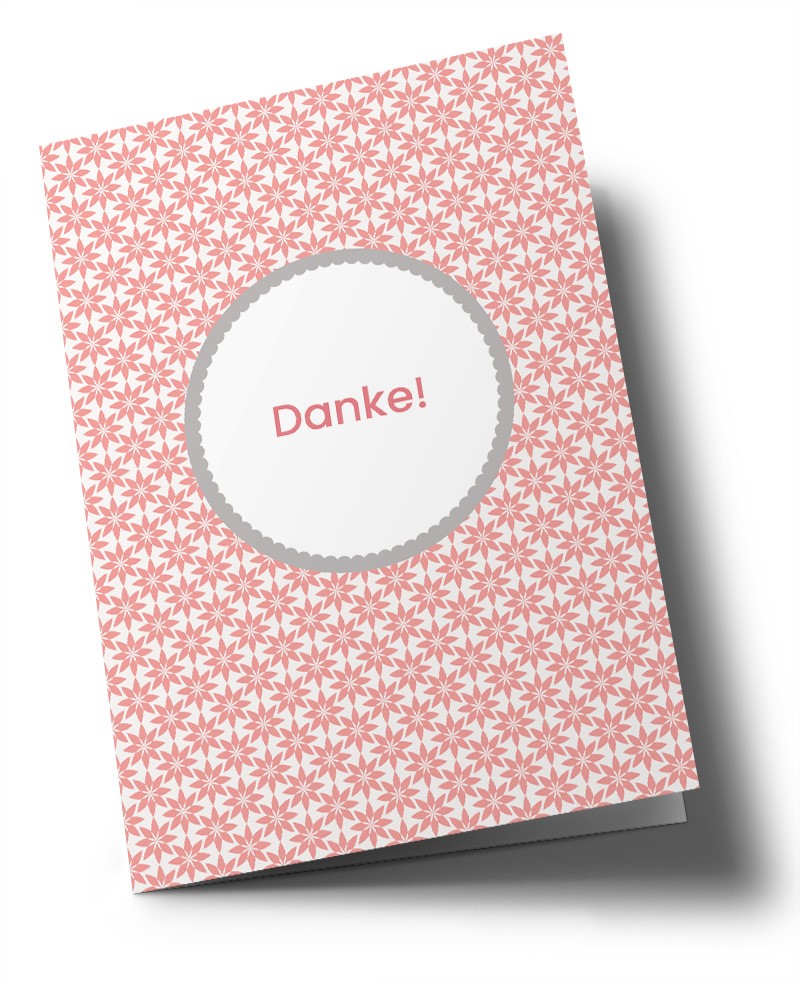 Doublecard C6 - Toni Starck Pattern - Shiny Coral, Danke