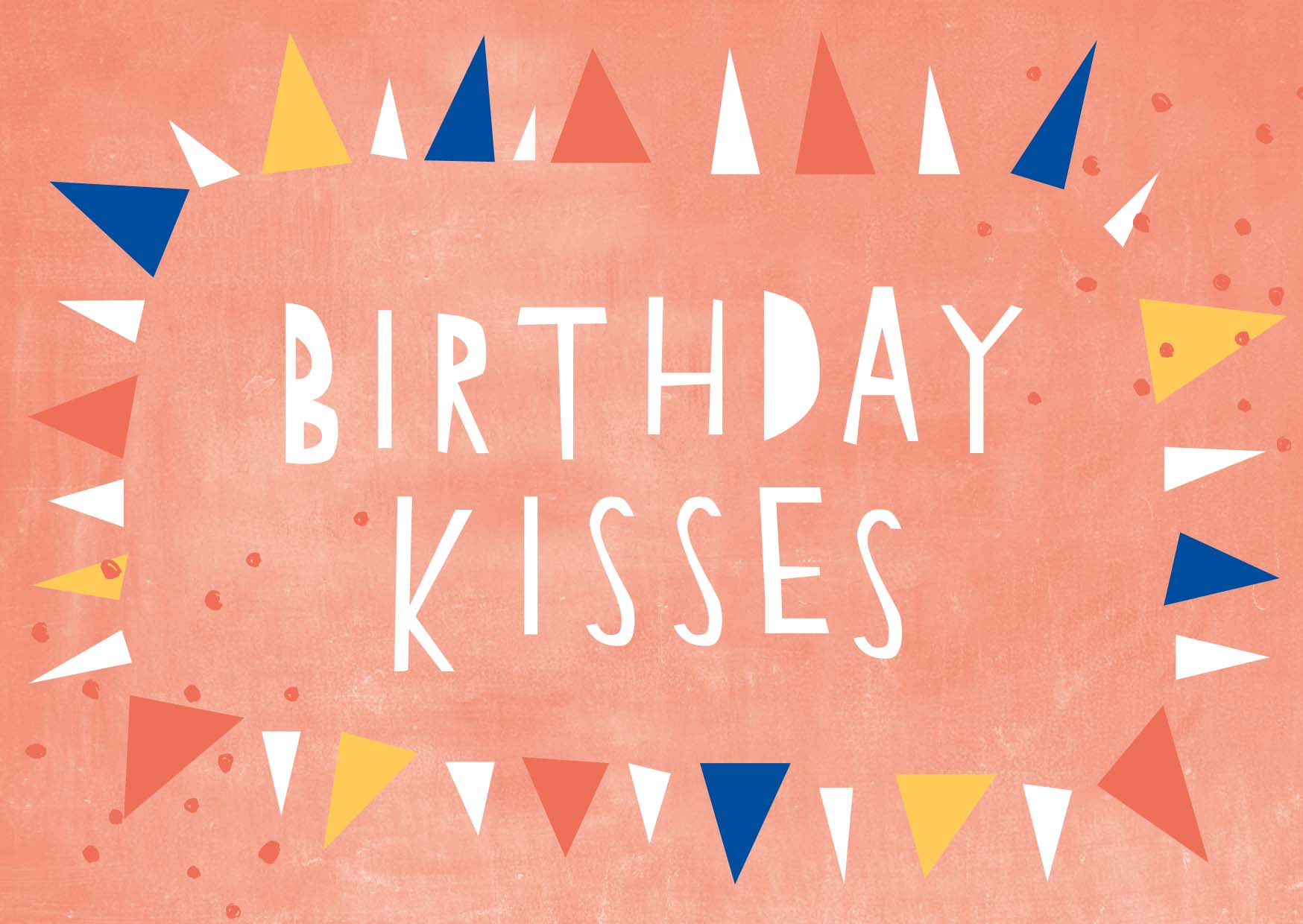 Postkarte - Designfräulein - Birthday Kisses