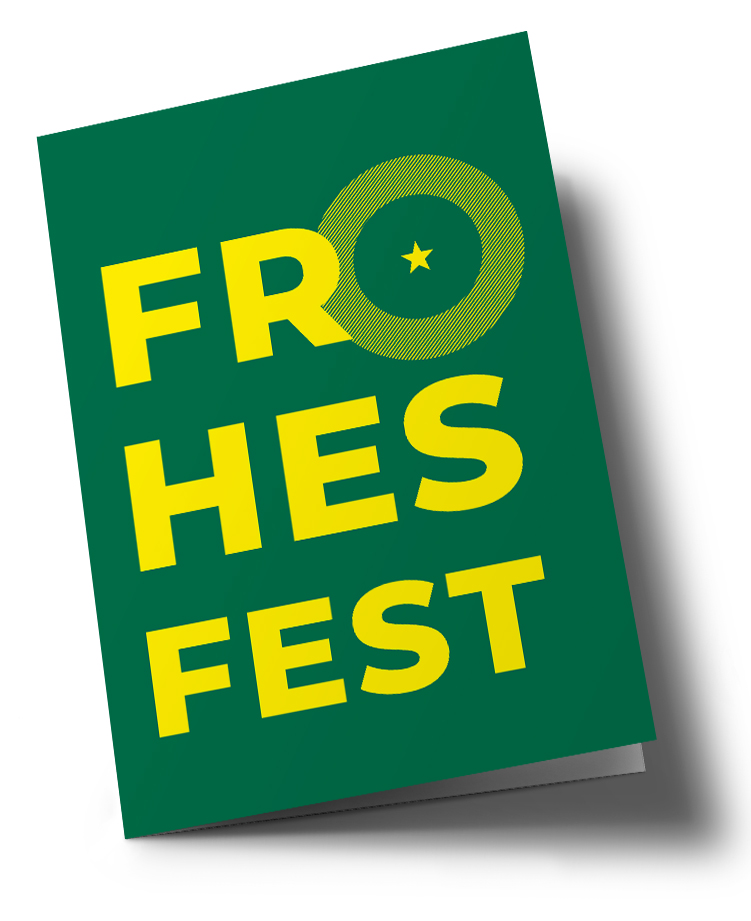 Klappkarte C6 - typestyle - Frohes Fest Klappkarte C6 - typestyle - Frohes Fest