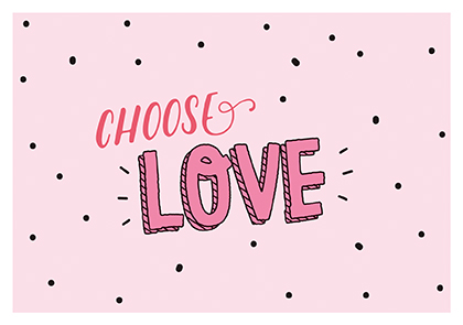 Postkarte - La Card - Choose love