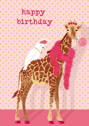 Postcard - Toni Starck - Birthday Giraffe