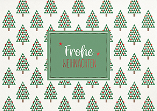 Postkarte - La Card - Kugelbäumchen