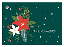Geschenkanhänger - Weihnachtsstern, grün