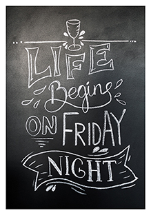 Postkarte - La Card - Friday night