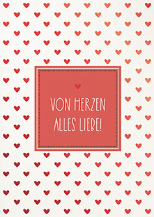 Postkarte - La Card - Von Herzen