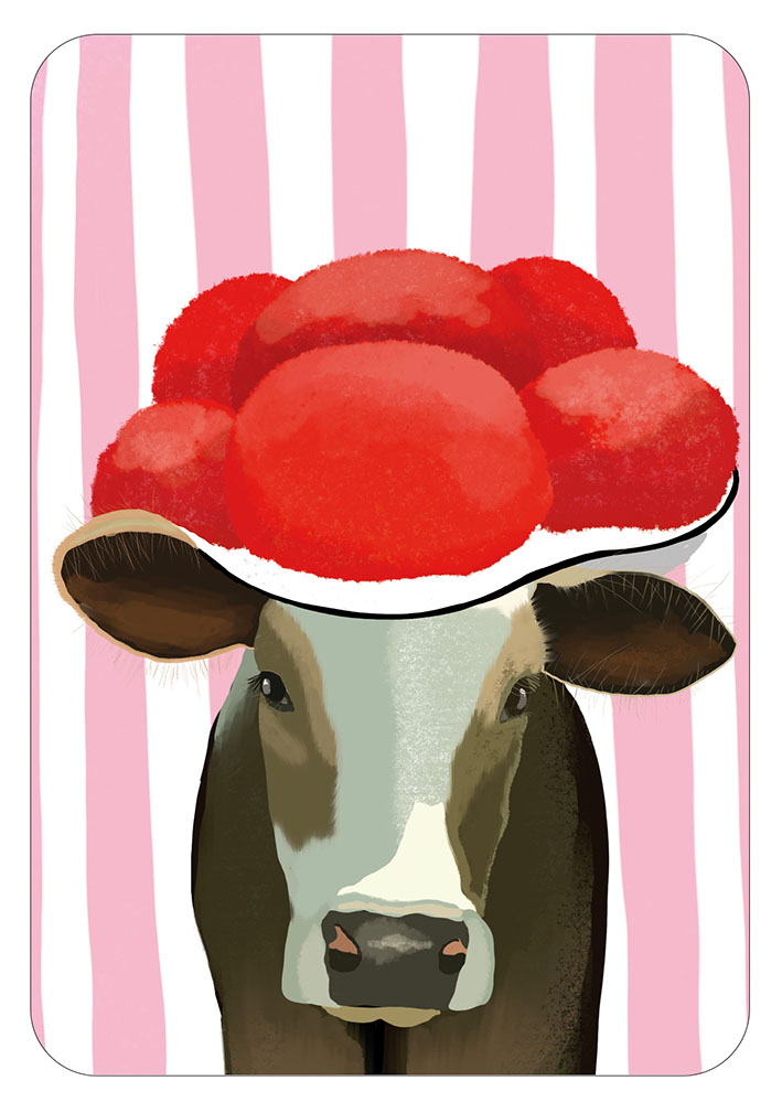Postcard - Toni Starck - Lollipop - Blackforest Cow
