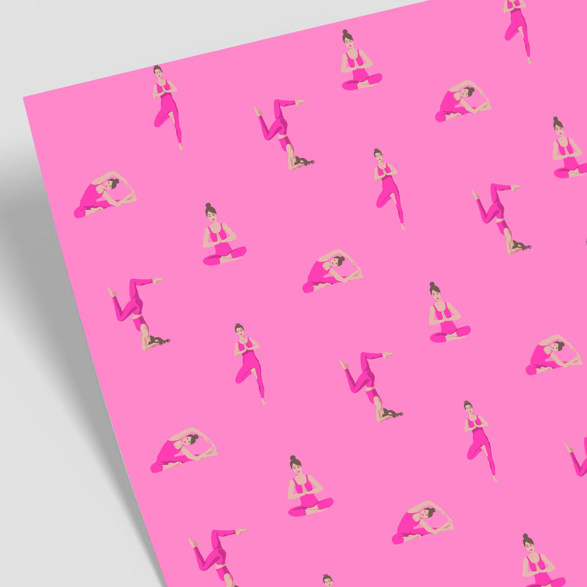 Geschenkpapier - neonstyle - Yogagirls