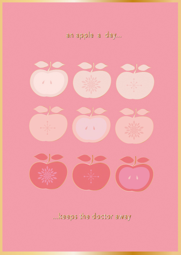 Postcard - Toni Starck - an apple a day