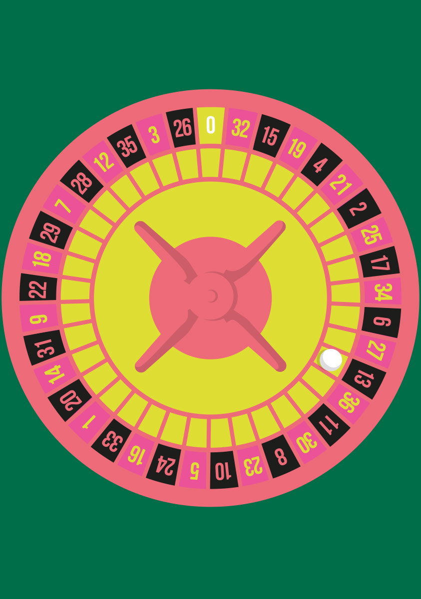 Postcard - luminous - Roulette