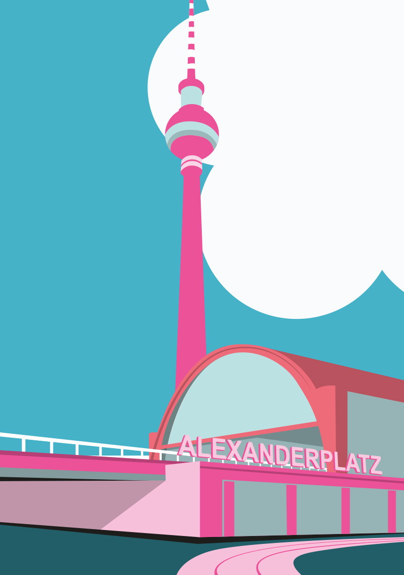 Postkarte -Bon Voyage- Alexanderplatz, Berlin Postkarte -Bon Voyage- Alexanderplatz, Berlin