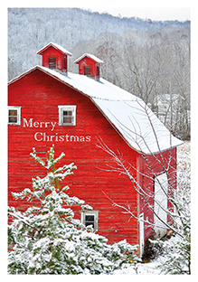 Postkarte - La Card - Red barn