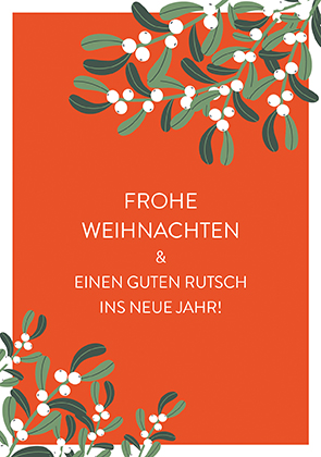Postkarte - La Card - Mistelzweige, orange Postkarte - La Card - Mistelzweige, orange