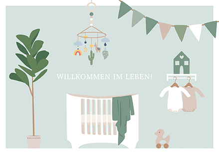 Klappkarte C6 - La Card - Babyzimmer