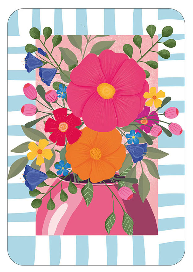 Postcard - Toni Starck - Lollipop - Flowerbouquet