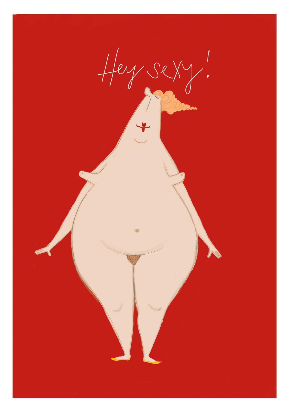 Postcard - kittiekatstudio - Hey sexy!