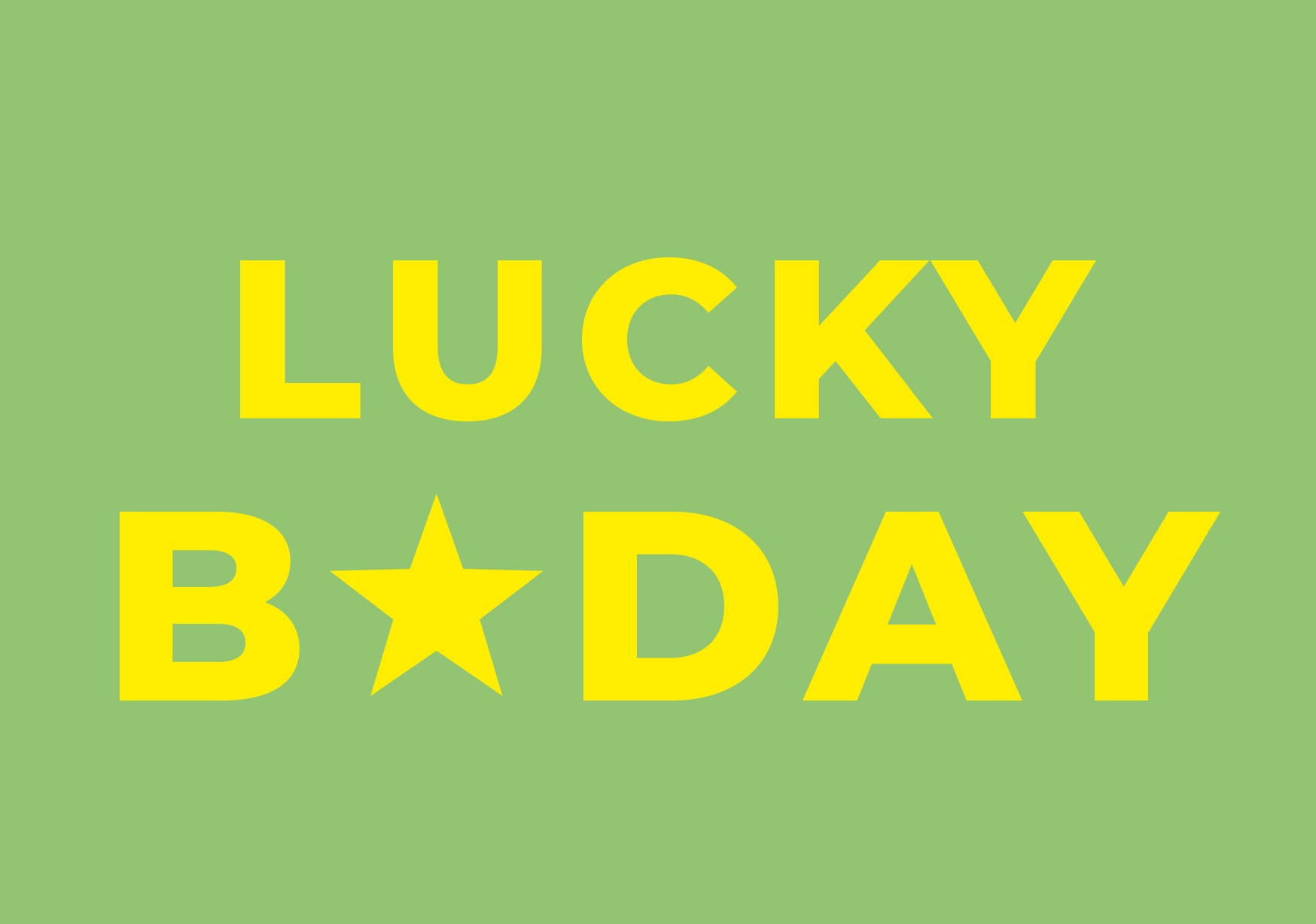 Postkarte - neonstyle - Lucky B-Day