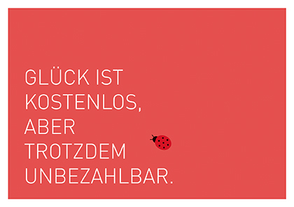 Postkarte - La Card - Glück ist kostenlos