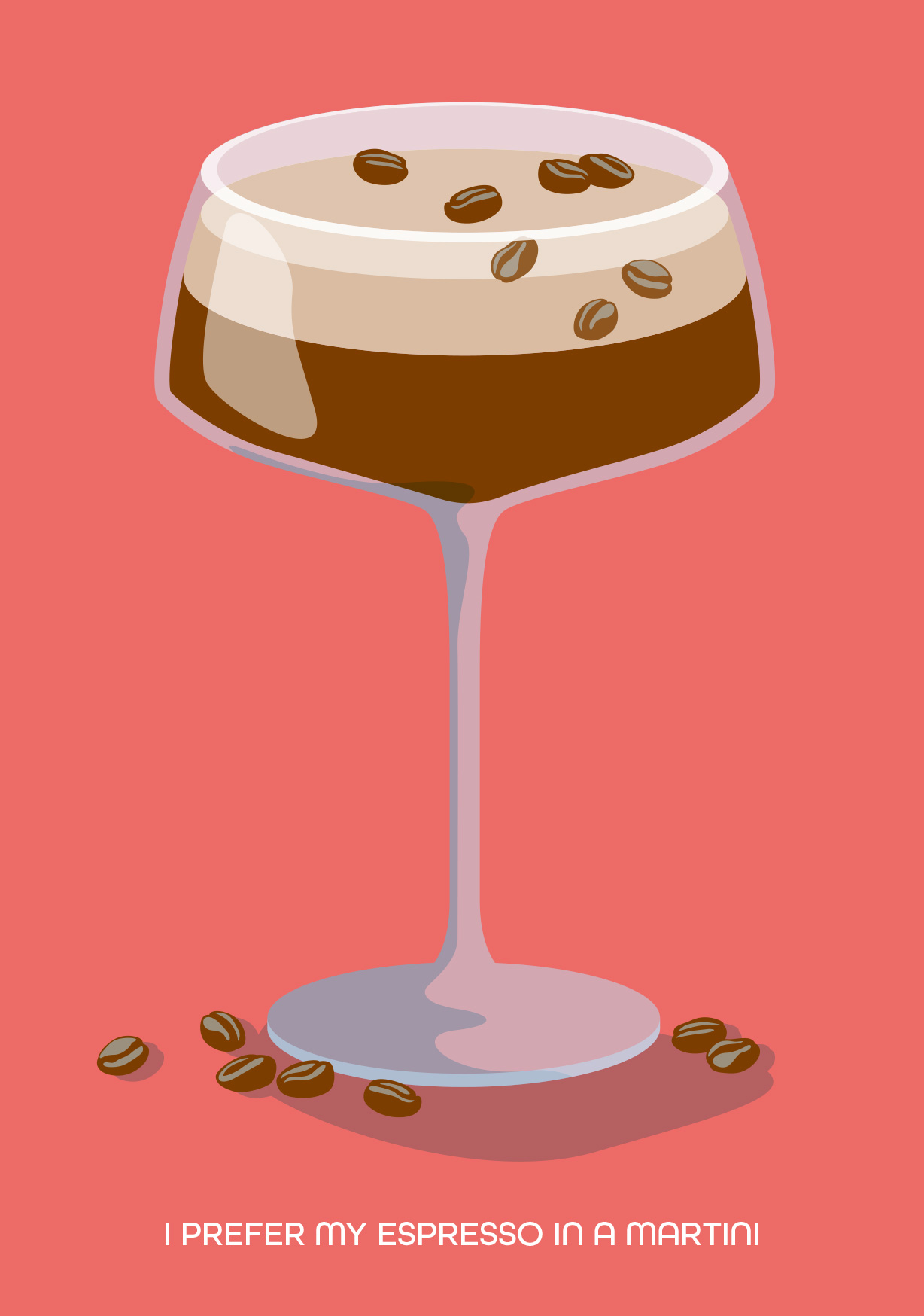 Postkarte - neonstyle - Espresso Martini
