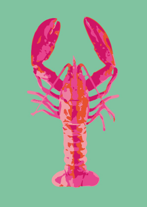 Postcard - Toni Starck - Pink Lobster