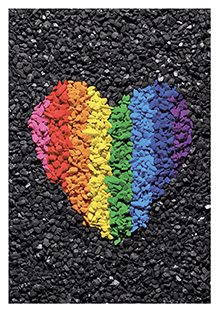 Postkarte - La Card - Rainbow heart