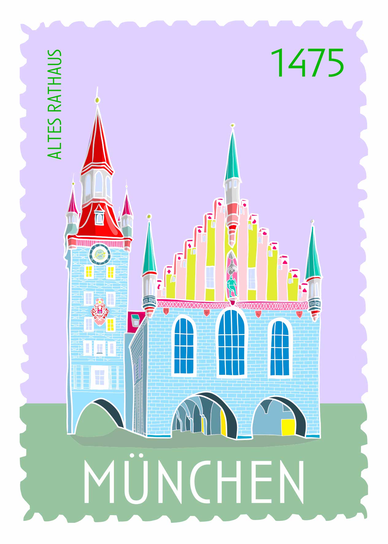 Postkarte - Limo & Mo - Altes Rathaus Postkarte - Limo & Mo - Altes Rathaus