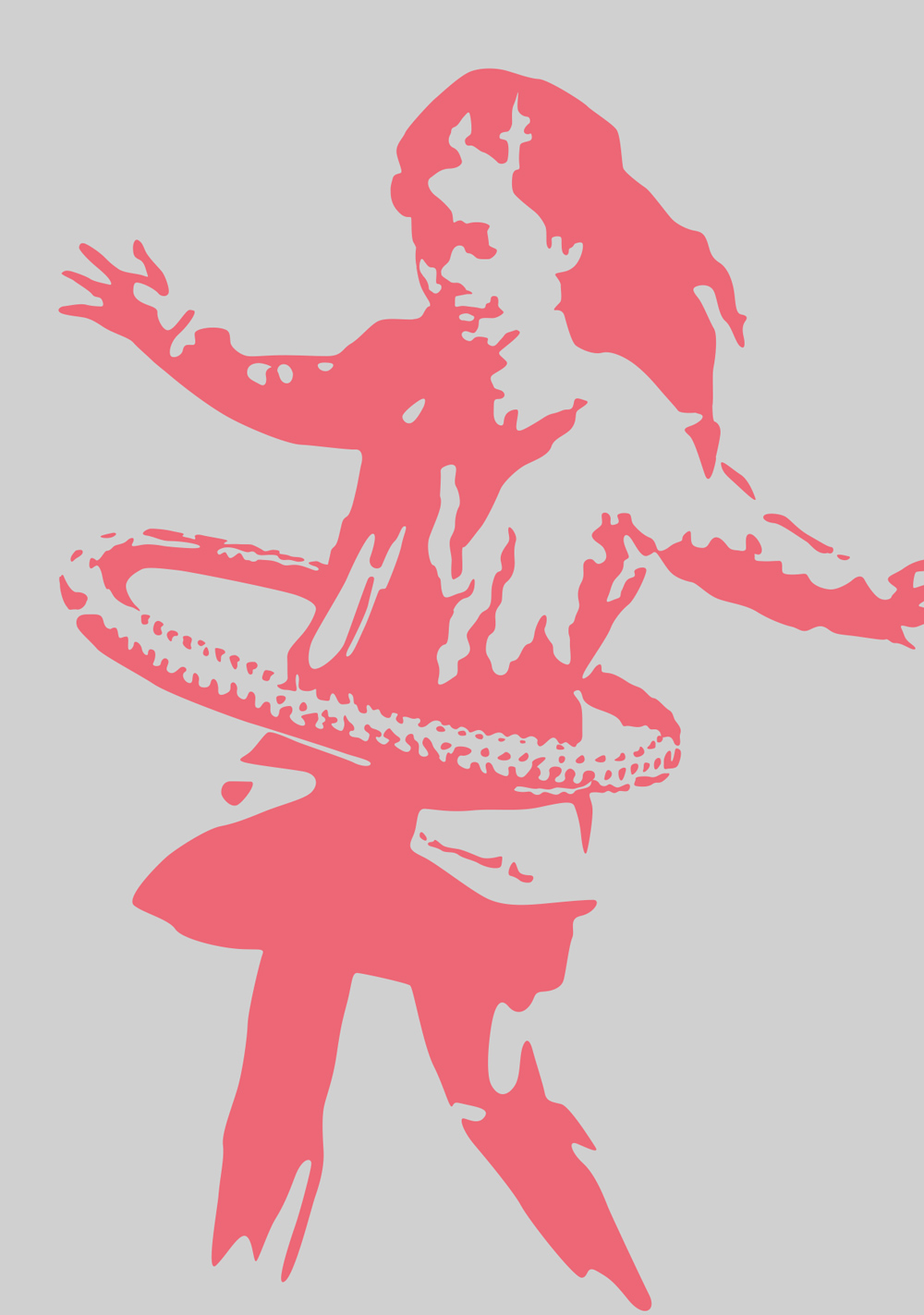 Postcard - Museum Art - Hula hoop girl