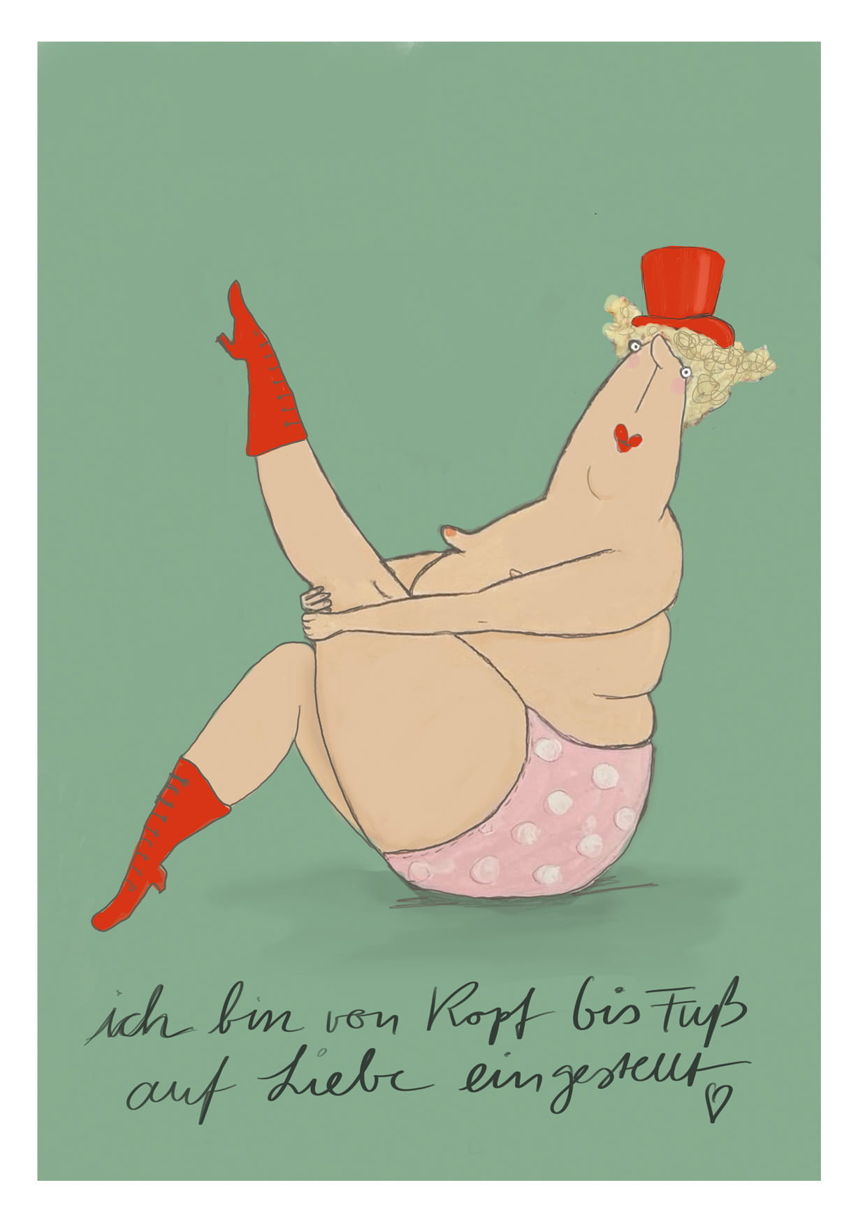 Postcard - kittiekatstudio - All About Love