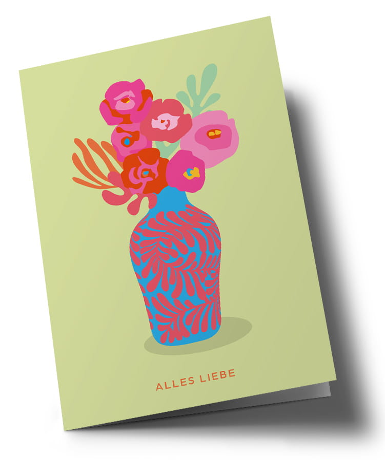 C6 folding card – boho – Flower Crush