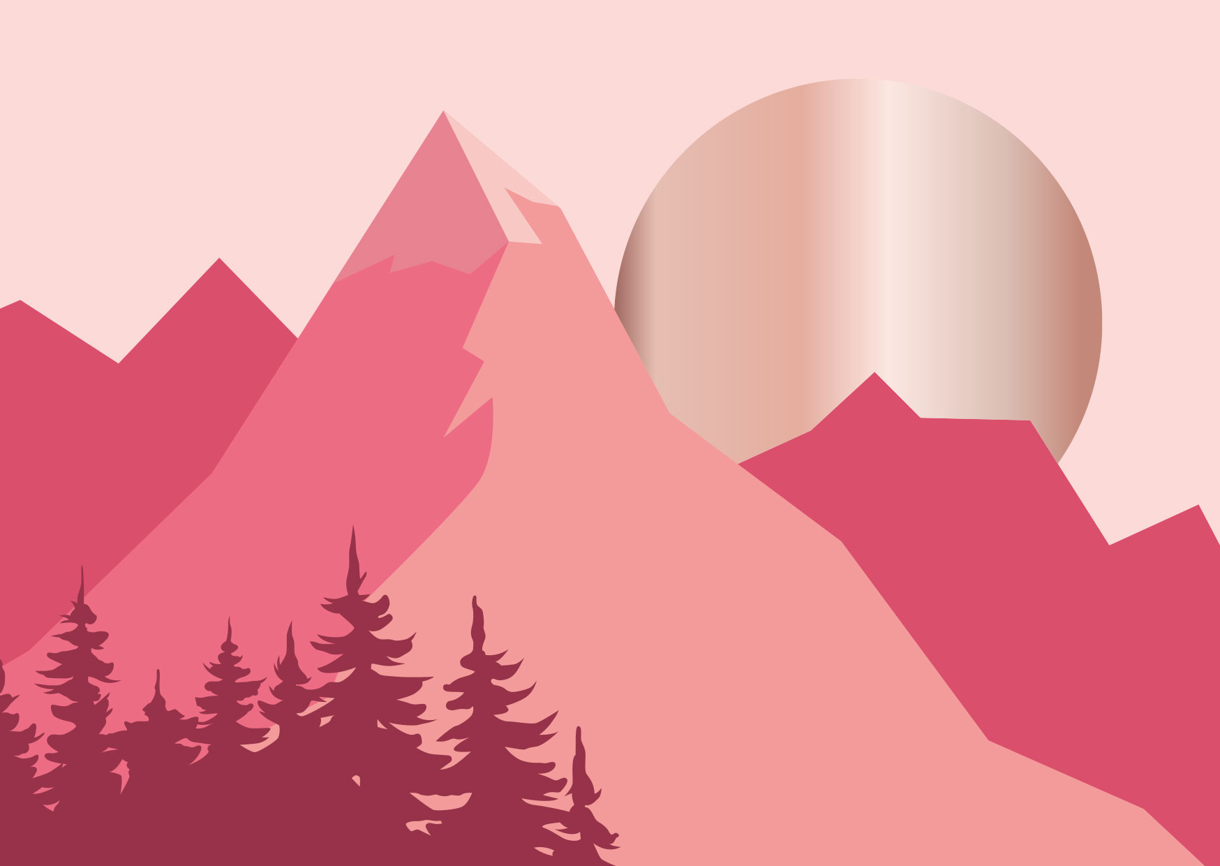 *PK - Toni Starck - pink mountains