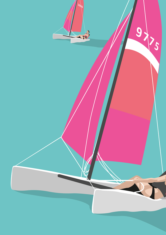ArtPrint A4 - Modern Art - Catamaran ArtPrint A4 - Modern Art - Catamaran
