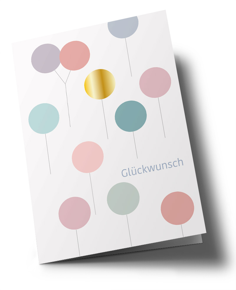 Doublecard C6 - Toni Starck - Balloons, Glückwunsch