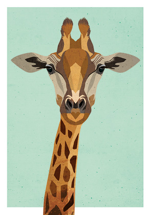 Postkarte - Daria Ivanova - Giraffe