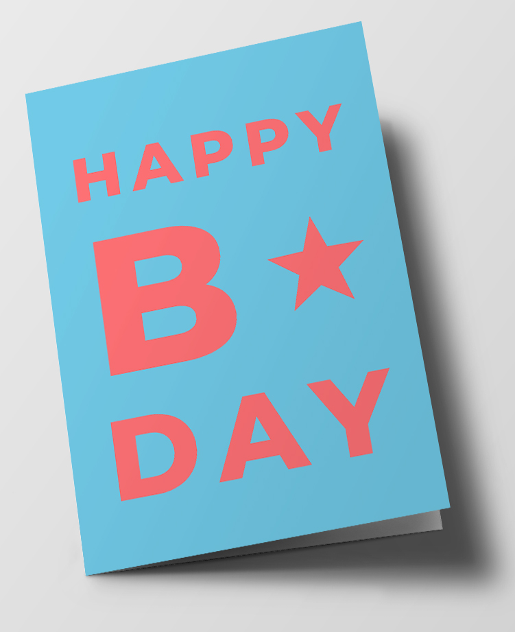 Klappkarte C6 - typestyle - Happy B-Day