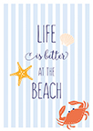 Postkarte - La Card - Life is better at the Beach