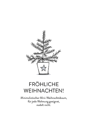 Postkarte - La Card - Minimalistischer Weihnachtsbaum
