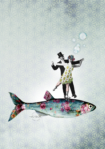 Postkarte - La Tack - fishdance