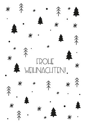 Postkarte - La Card - Bäumchen, schwarz