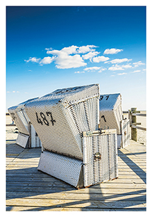 Postkarte - La Card - Strandkorb Sylt