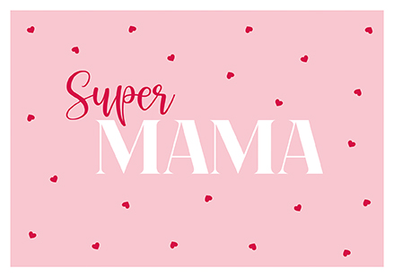 Klappkarte - La Card - Super Mama