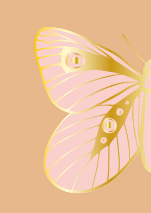Postkarte - Toni Starck - Butterfly Pink Caramel