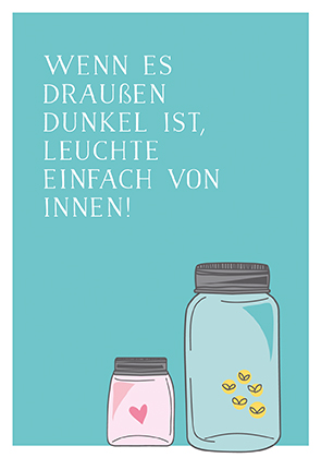 Postkarte - La Card - Glühwürmchen