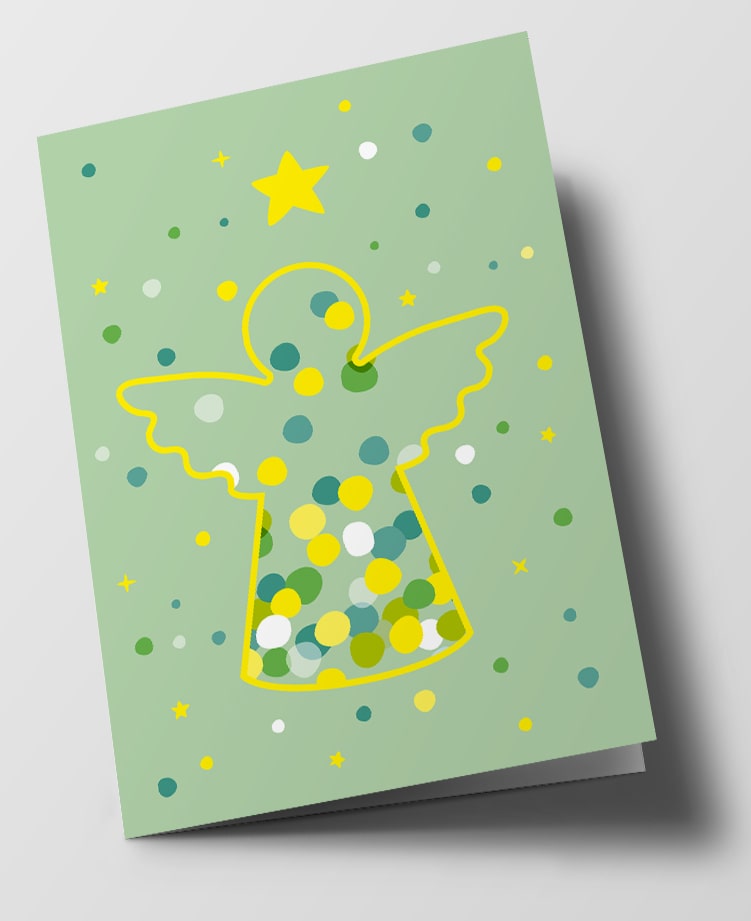 Klappkarte C6 - nola - confetti angel