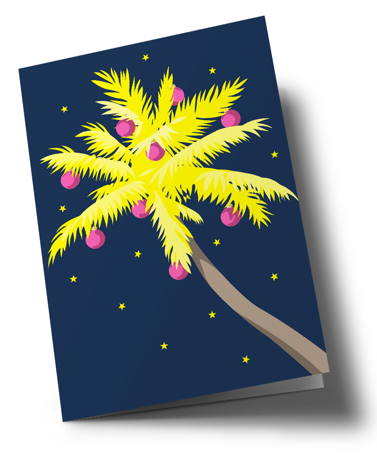 Doublecard C6 - happiness - X-Mas Palm