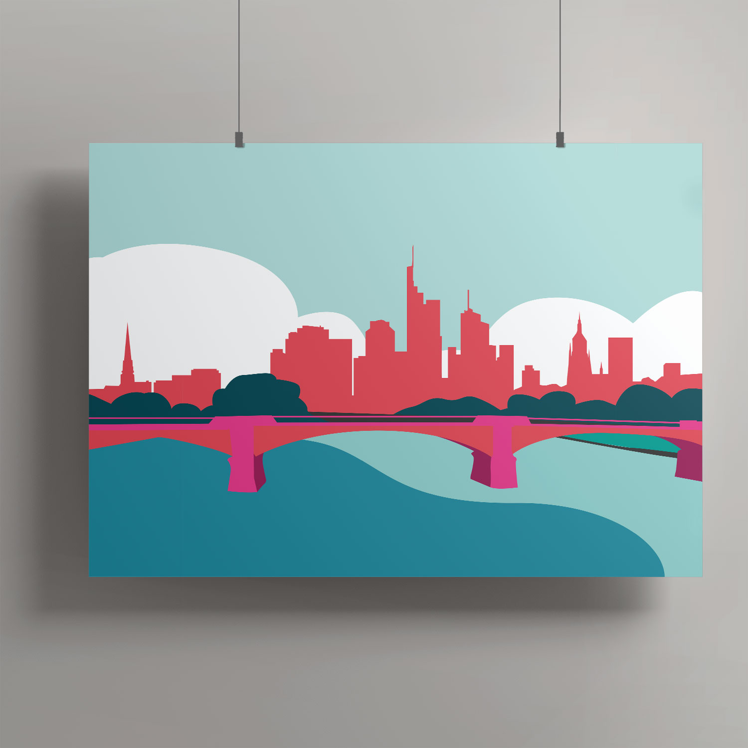 Artprint A3 - Skyline Frankfurt