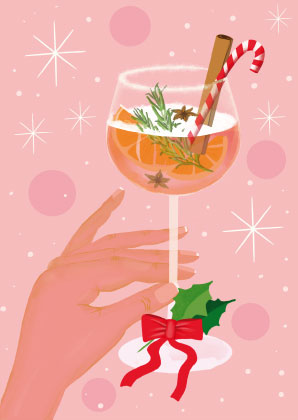 Postcard - Toni Starck Vanilla - Cocktail Xmas