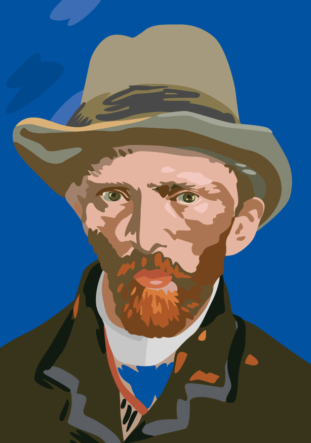 Postcard - Museum Art - Portait 1887, van Gogh Postcard - Museum Art - Portait 1887, van Gogh