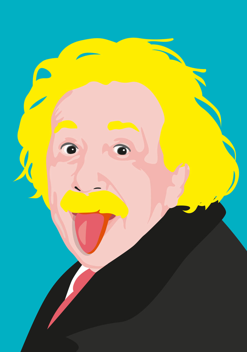 Postcard - pop art new generation - Einstein