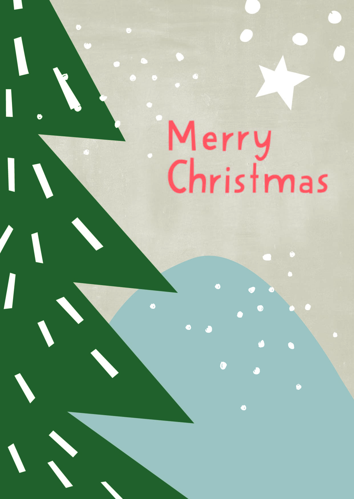 Postkarte - Designfräulein - Merry Christmas