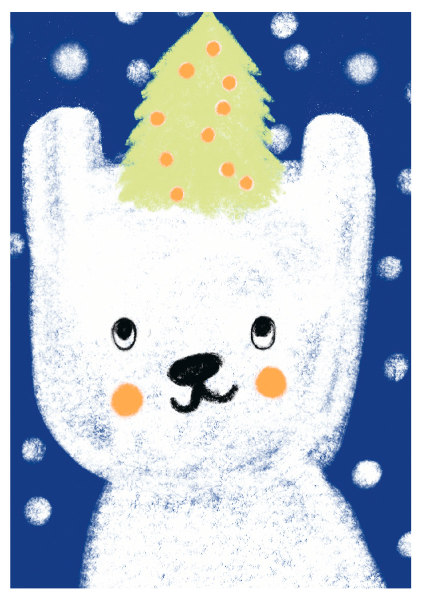 Postkarte - schönegrüsse - Winterwunder Christbaumhund