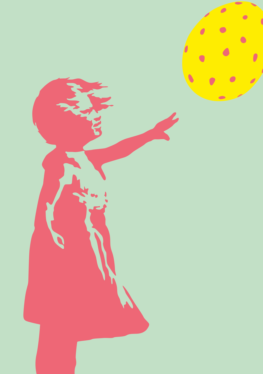Postcard - Museum Art - egg girl